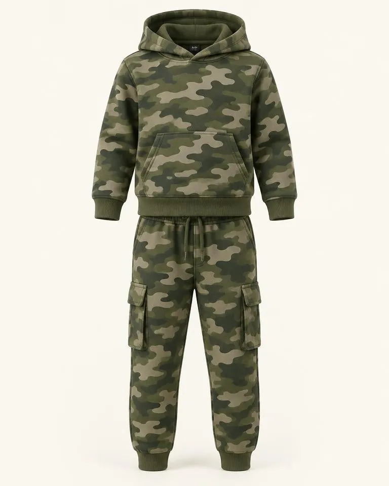 Camo Cargo Jogging Suit — Groen