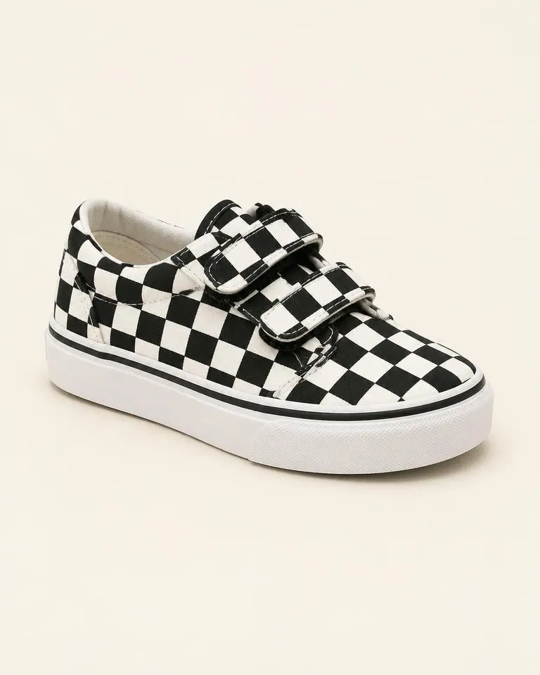 Checker Skate Velcro — Wit