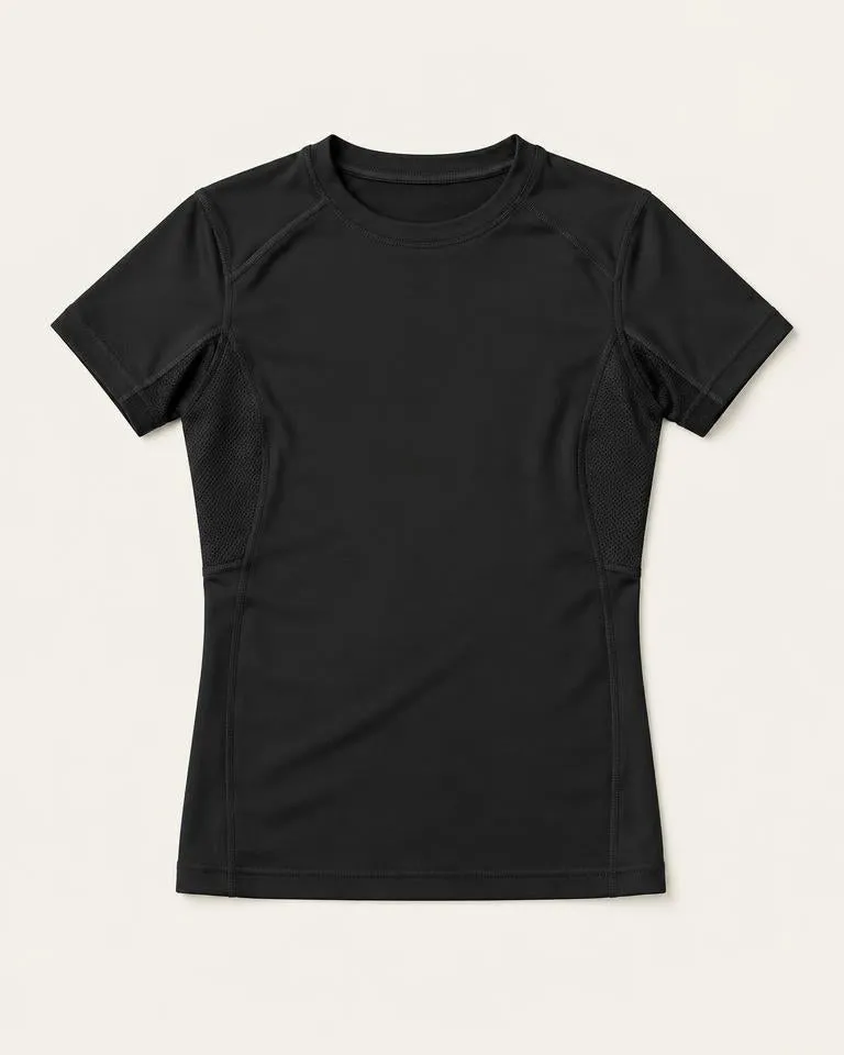Compression Training Tee — Zwart