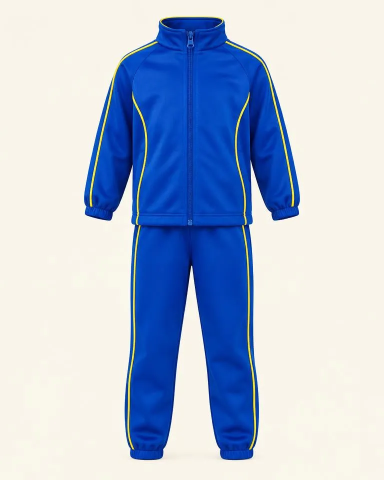 Electric Blue Piped — Blauw