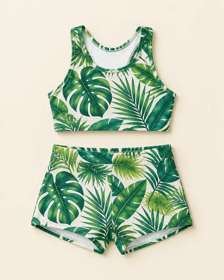Jungle Leaf Swim Set — Groen