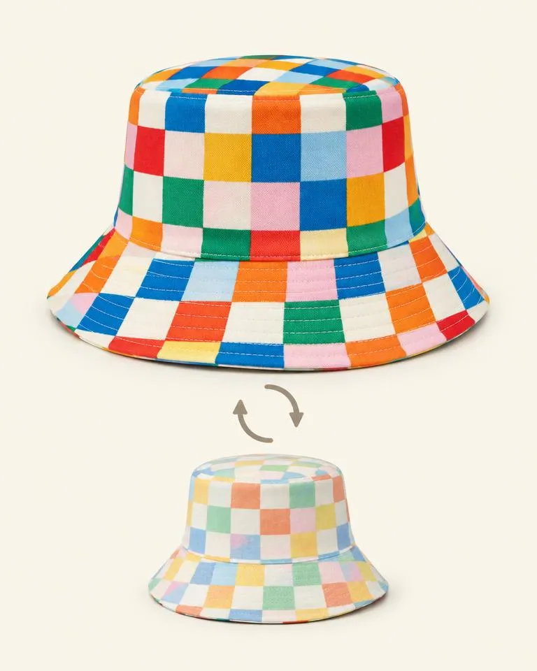 Rainbow Check Bucket — Multicolor