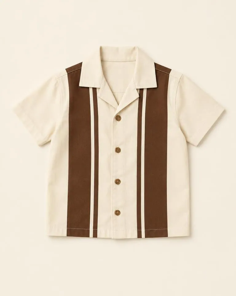 Retro Bowling Shirt — Zand