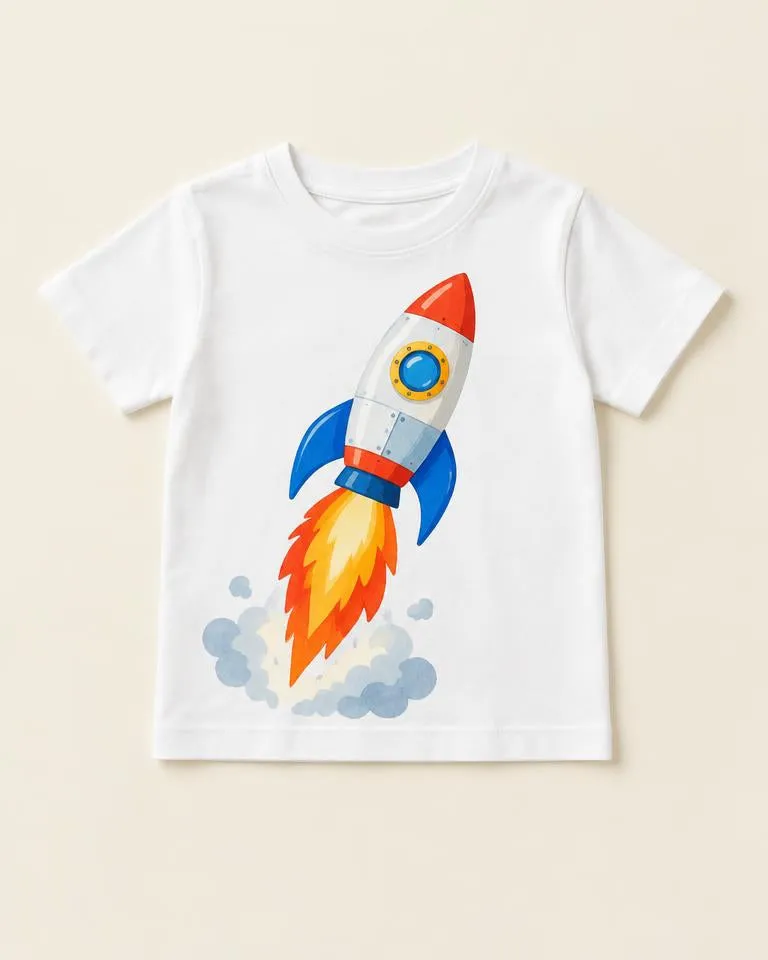 Rocket Launch Tee — Wit