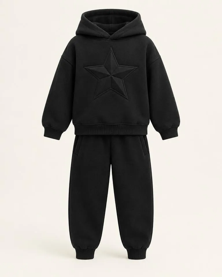 Shadow Oversized Hoodie Set — Zwart