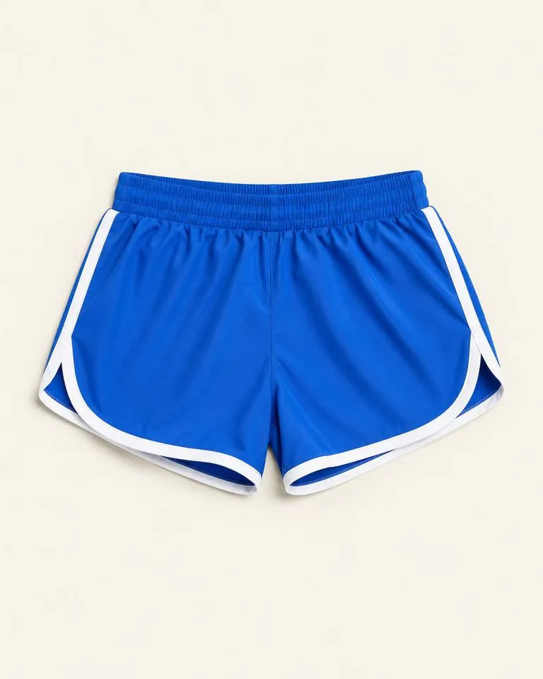 Split Run Shorts — Blauw