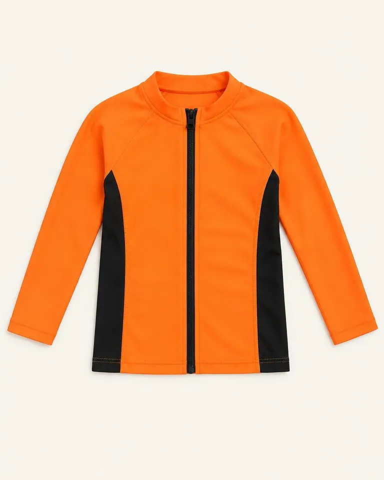 UV Rash Guard Zip — Oranje